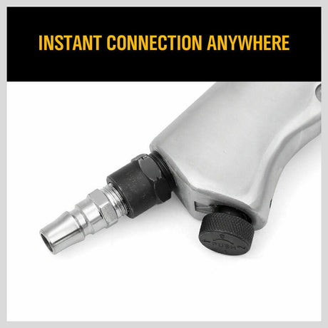 Complete 17-piece pneumatic air impact wrench kit with metric sockets and accessories for automotive and workshop use