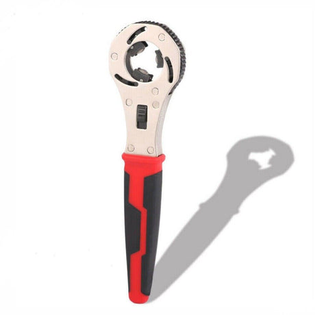 Versatile 8-Inch Auto Grip Universal Wrench - Adjustable for Inch and Metric Fasteners, Features 3 Ratcheting Steel Cams