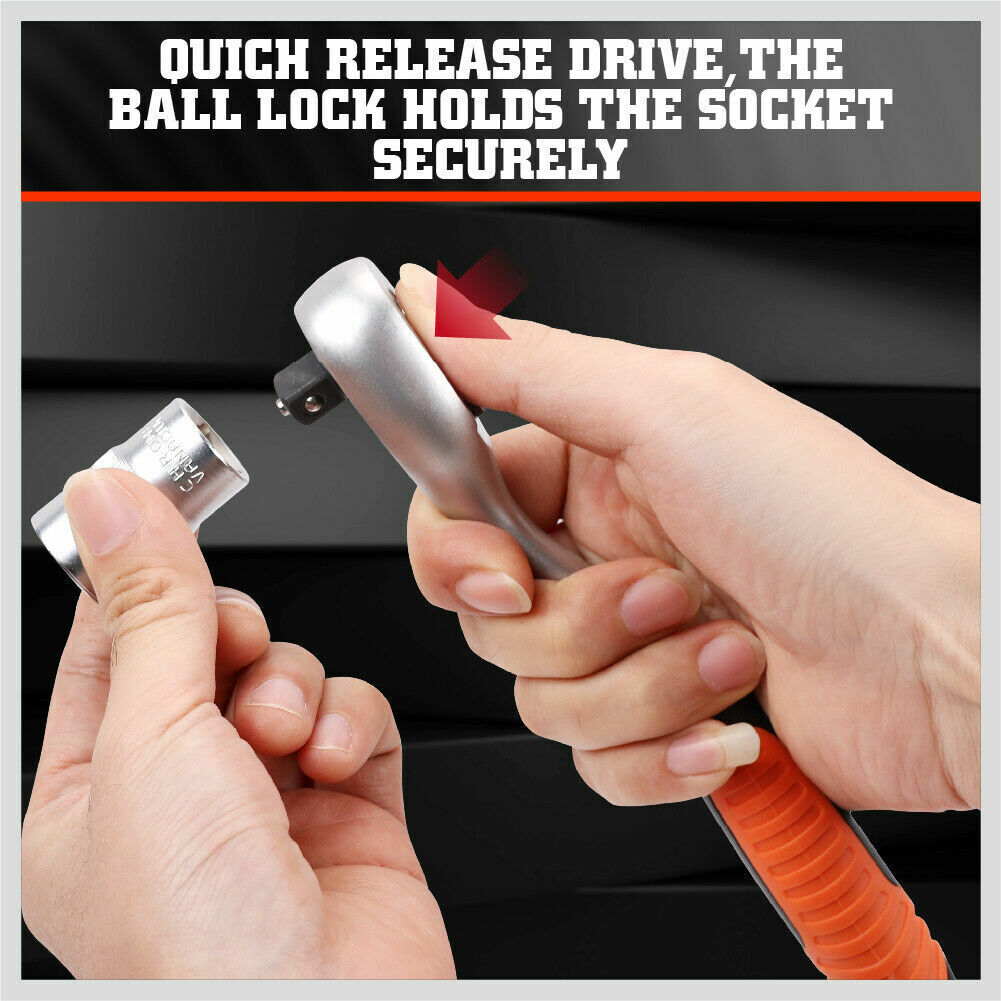 Versatile Ratchet Wrench Set for Tight Spaces with Easy-to-Use Quick Release Feature