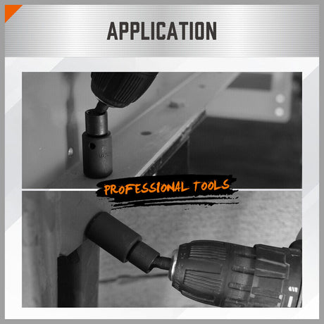 High-Quality 4-Piece Drill Socket Adapter Set with 360° Rotatable Extension for Efficient and Precise Drilling