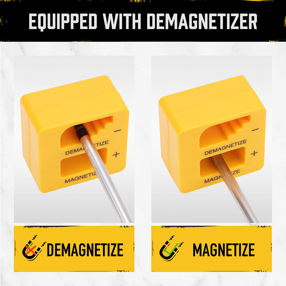 HORUSDY 13-Piece Magnetic Torx Screwdriver Set, T5-T40 Star Sizes, with Chromium Molybdenum Vanadium Steel and Magnetizer Demagnetizer Tool