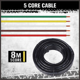 LED Trailer Tail Light Kit for Caravan Ute 7 Pin Flat Plug - Red and Yellow Lights