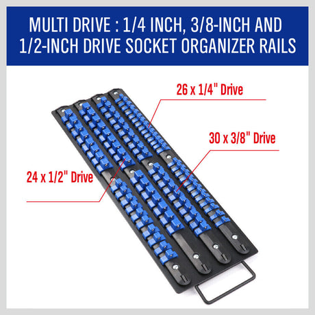 Comprehensive 80-Socket Storage Organizer Set with Twist-Lock Clips - Compatible with All Major Socket Brands