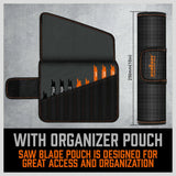 34-Piece Reciprocating Saw Blade Set for Wood and Metal Cutting, compatible with major brands.