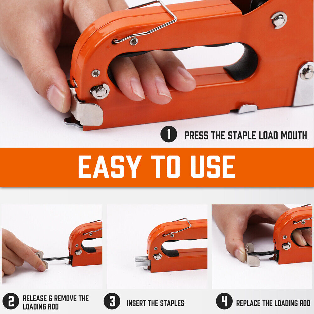 HORUSDY 3-in-1 Staple Gun, Heavy Duty, Ergonomic Grip, Steel Body, with 3000 Staples Included