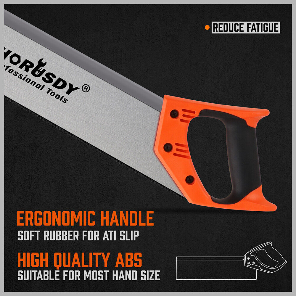 Ergonomic 14-Inch Back Saw with 45° and 90° Marked Angles for Wood, Timber, and Plastic Cutting