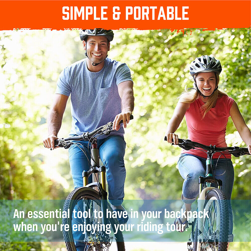 HORUSDY 8-Piece Bike Repair Kit with Adhesive, Tire Patches, Metal Rasp, and Rubber Hoses for Quick Puncture Fixes