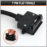 Durable 7 Pin Flat to 12 Pin Flat Trailer Adaptor - Waterproof ABS Caravan Connector in Black