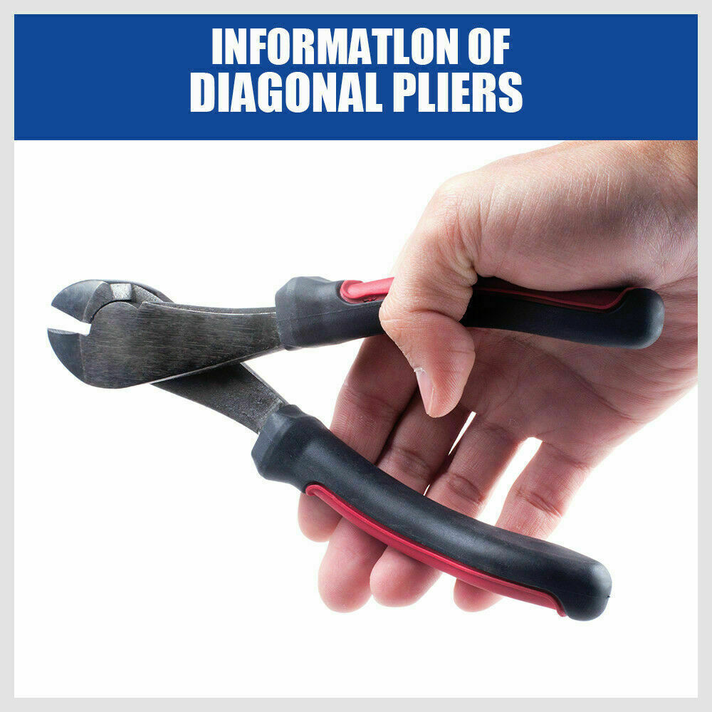 High-Quality 7-Inch Flush Side Cutter Diagonal Pliers - Induction-Hardened Edge, Carbon Steel Construction, ProTouch Grips