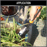 Durable 14-Inch Hand Shovel with Carbon Steel Blade and Rubber Handle for Gardening and Digging