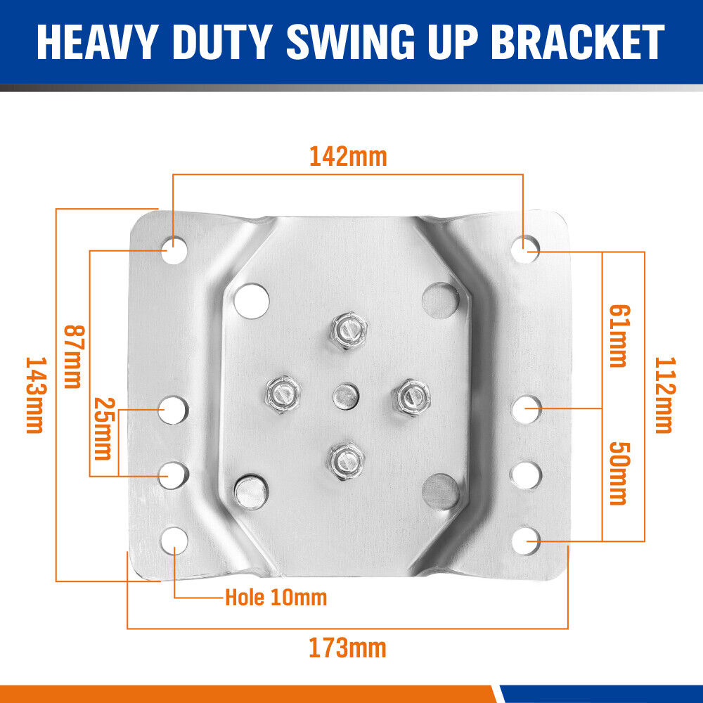 Heavy-Duty Mounting Hardware for 10-inch Trailer Jockey Wheel