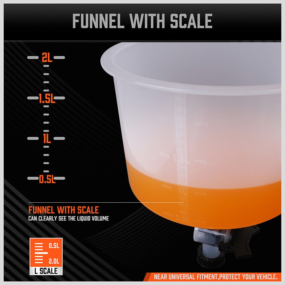 Engine Bleeding Funnel 15-Piece No-Spill Coolant Funnel Kit with Valve Switch, Radiator Bleed ...