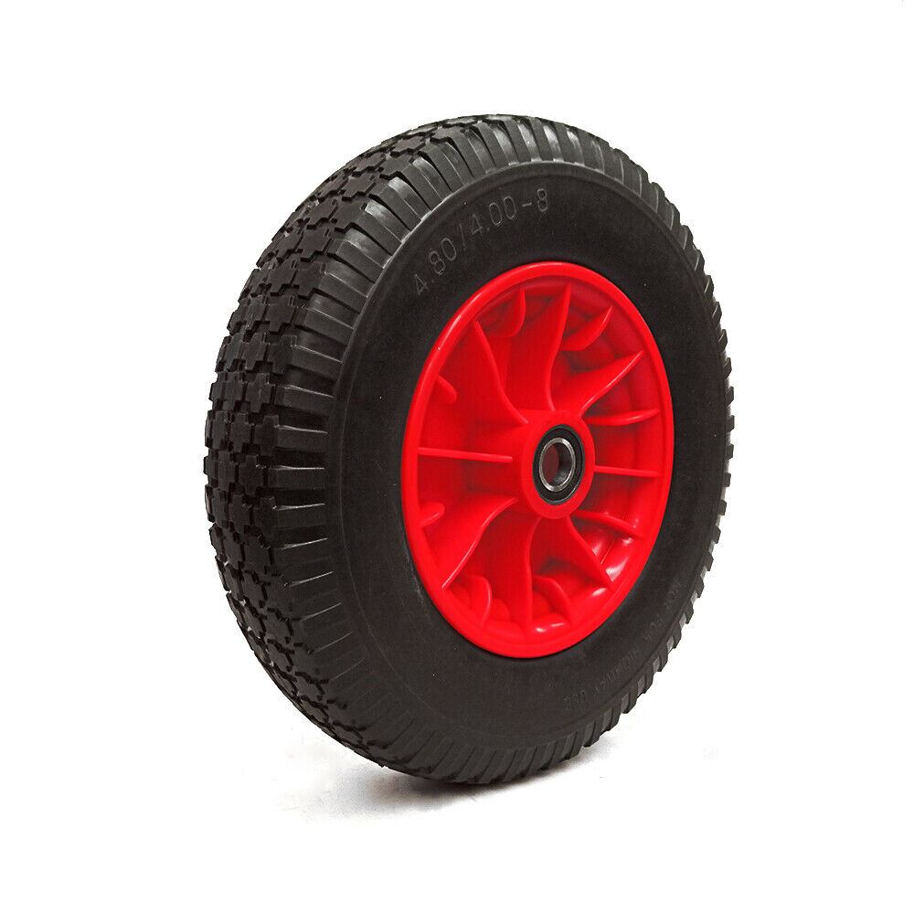 16-inch Solid Wheelbarrow Wheel 4.80/4.00-8 - 20mm Bore Puncture-Proof ...