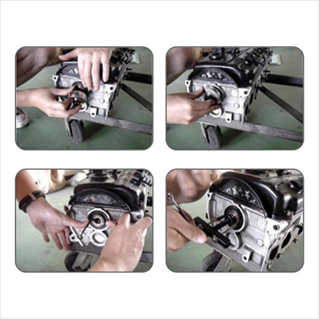 20-Piece Crank Oil Seal Remover and Camshaft Installation Kit with Adapters and Puller, Made of Heavy-Duty Carbon Steel