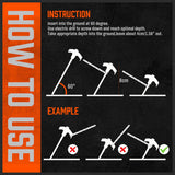 HORUSDY 18PCS Camping Tent Pegs Kit with Magnetic Socket and Accessories, Perfect for Secure and Easy Tent Setup