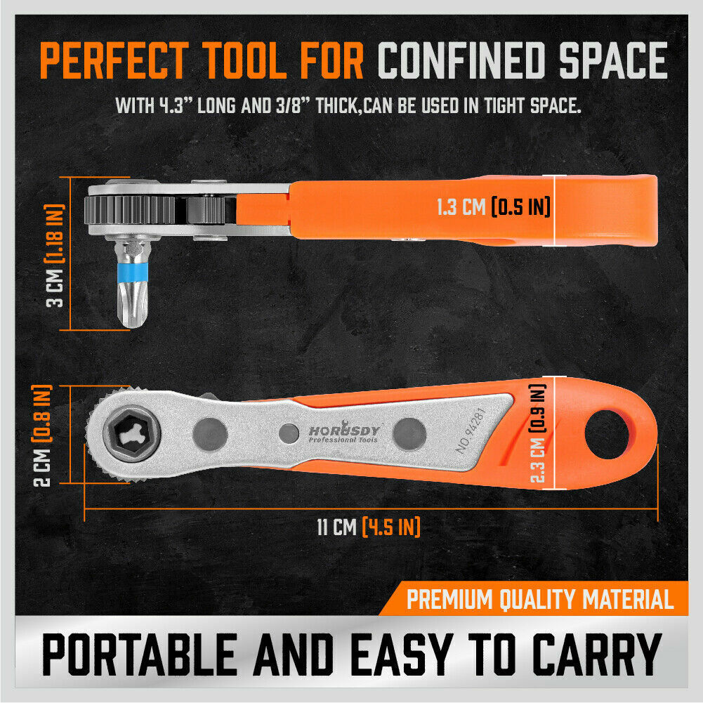 Compact Ratcheting Screwdriver Kit with Various Bits for Detailed Work
