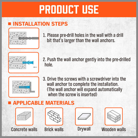 HORUSDY Screw Assortment Set - 421 Pieces including Hex Wood Screws, Chipboard Screws, Wall Plugs for Robust Fixing in Drywall and Wood Surfaces