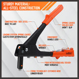  Manual Rivet Gun Kit with 100Pcs Rivets - Ideal for DIY Projects