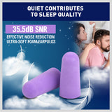 Soft PU Foam Earplugs for Noise Reduction, 10-Pairs, with Individual Storage Cases for Hygiene and Portability