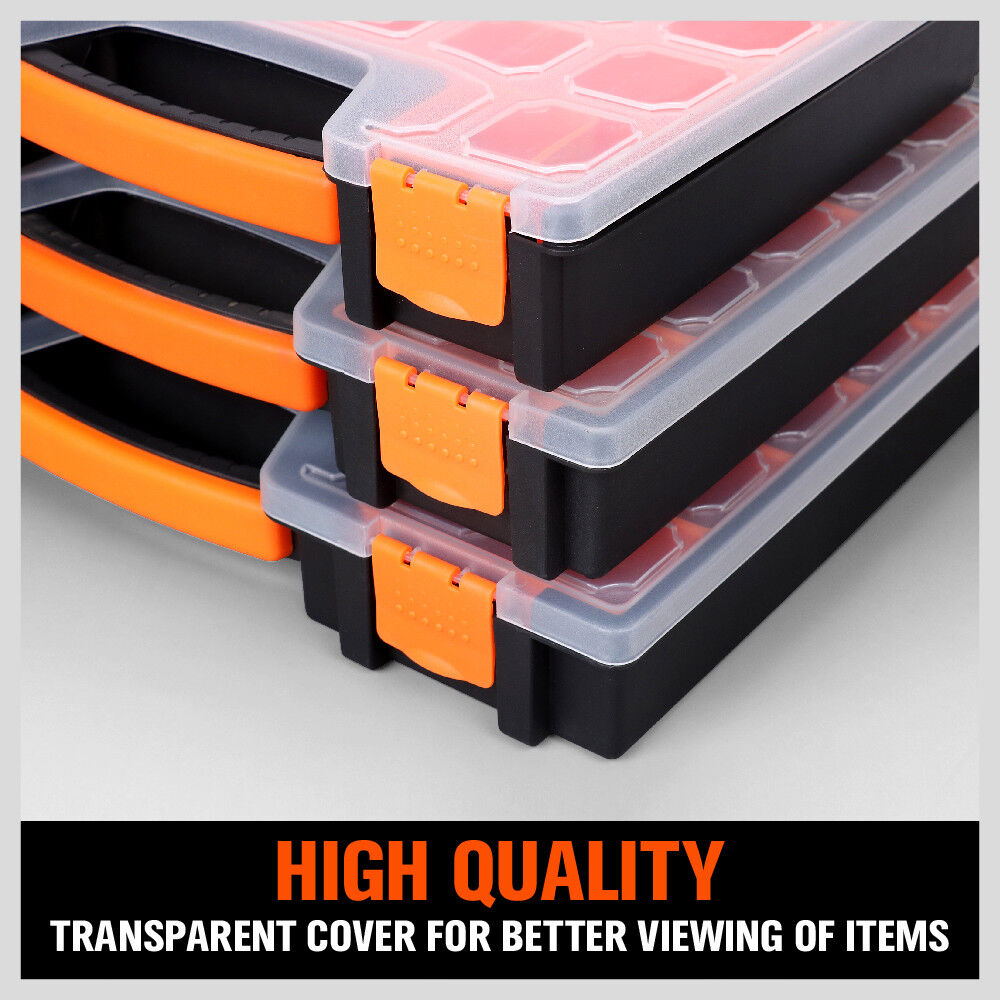 Multi-Compartment Parts Storage Box - Durable Organizer for Workshop, Crafts & Sewing