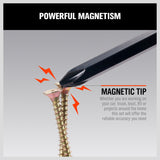 6-Piece Magnetic Screwdriver Set - Phillips and Flat Head Tips, rubber grip handle, heavy-duty, versatile, reliable accuracy.