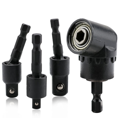 High-Quality 4-Piece Drill Socket Adapter Set with 360° Rotatable Extension for Efficient and Precise Drilling