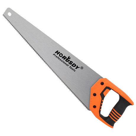 Versatile 20-inch hand saw with triple-ground teeth and ergonomic handle for precision wood and plastic cutting