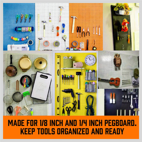 Comprehensive 142-Piece Pegboard Hook Set with Assorted Organizers and Storage Trays for Efficient Tool Management