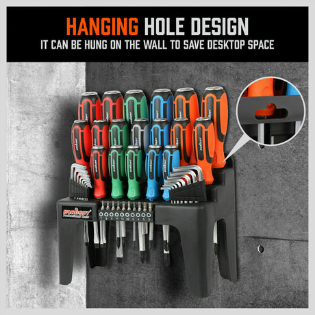 44-Piece Impact Screwdriver Set - Magnetic Hex Key and Torx Bits, high torque, color grip, durable construction.