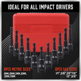 Complete 12-Piece Metric and Imperial Magnetic Nut Driver Set for Quick and Secure Fastening