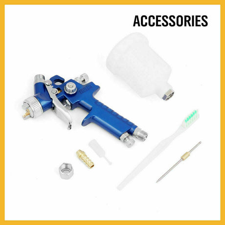 Compact Gravity Mini HVLP Spray Gun with 125mL Capacity - Features 0.8mm Nozzle, Ideal for Precise Paint Projects