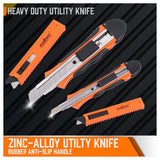 Retractable Box Cutter Utility Knife with Spare Blades