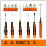 Versatile 26-Piece Precision Screwdriver Set with Magnetic Pickup Tool and Multiple Bit Types