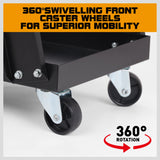 Sturdy 3-Tier Welding Trolley with Gas Tank Storage, Twin Tank Chains, and Solid Rubber Wheels