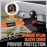 HORUSDY 20FT Heavy Duty Tow Rope, 6.1M Length, 48000 LBS Break Strength, Nylon N66 Kinetic Recovery Snatch Strap, Ideal for Off-Road Vehicle Recovery, with Durable Storage Bag