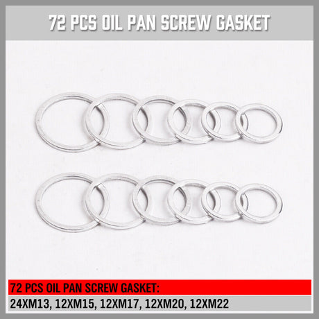Versatile HORUSDY 114-Piece Oil Pan Thread Repair Kit, Ideal for Repairing Sump, Gearbox, and Differential Drain Plug Threads, Compatible with Multiple Vehicle Brands