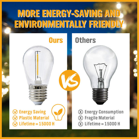 Solar-Powered String Lights for Festoon Wedding Party