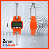 Compact and robust Mini Portable Crane Scale with a capacity of 300kg and precision of 0.1kg. Features a 55mm large LCD display, stainless steel load receptor, and aluminum casing. Versatile with multiple weighing modes and equipped with tare, manual/auto hold, and auto power off functions.