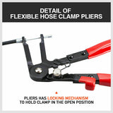 Heavy-Duty 24-Inch Hose Clamp Pliers with Flexible Cable for Hard-to-Reach Areas