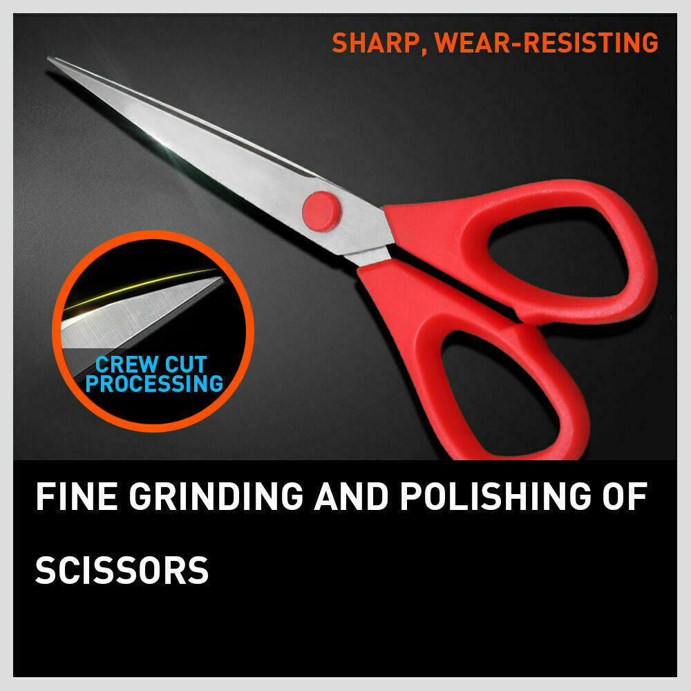 Image of a versatile 3-piece stainless steel scissors set, featuring sizes 215mm, 210mm, and 180mm, ideal for kitchen, home, and office use.