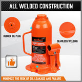 HORUSDY 8-Ton Hydraulic Bottle Jack, Steel Lifting Saddle, 228cm-458cm Height, AS/NZS 2693:2007 Compliant, for Secure Heavy-Duty Lifting