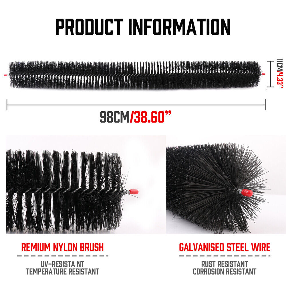 Set of 12/24 Heavy Duty 98x10cm Gutter Brushes for Effective Leaf and Debris Guarding in Roof Gutters