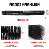 Set of 12/24 Heavy Duty 98x10cm Gutter Brushes for Effective Leaf and Debris Guarding in Roof Gutters