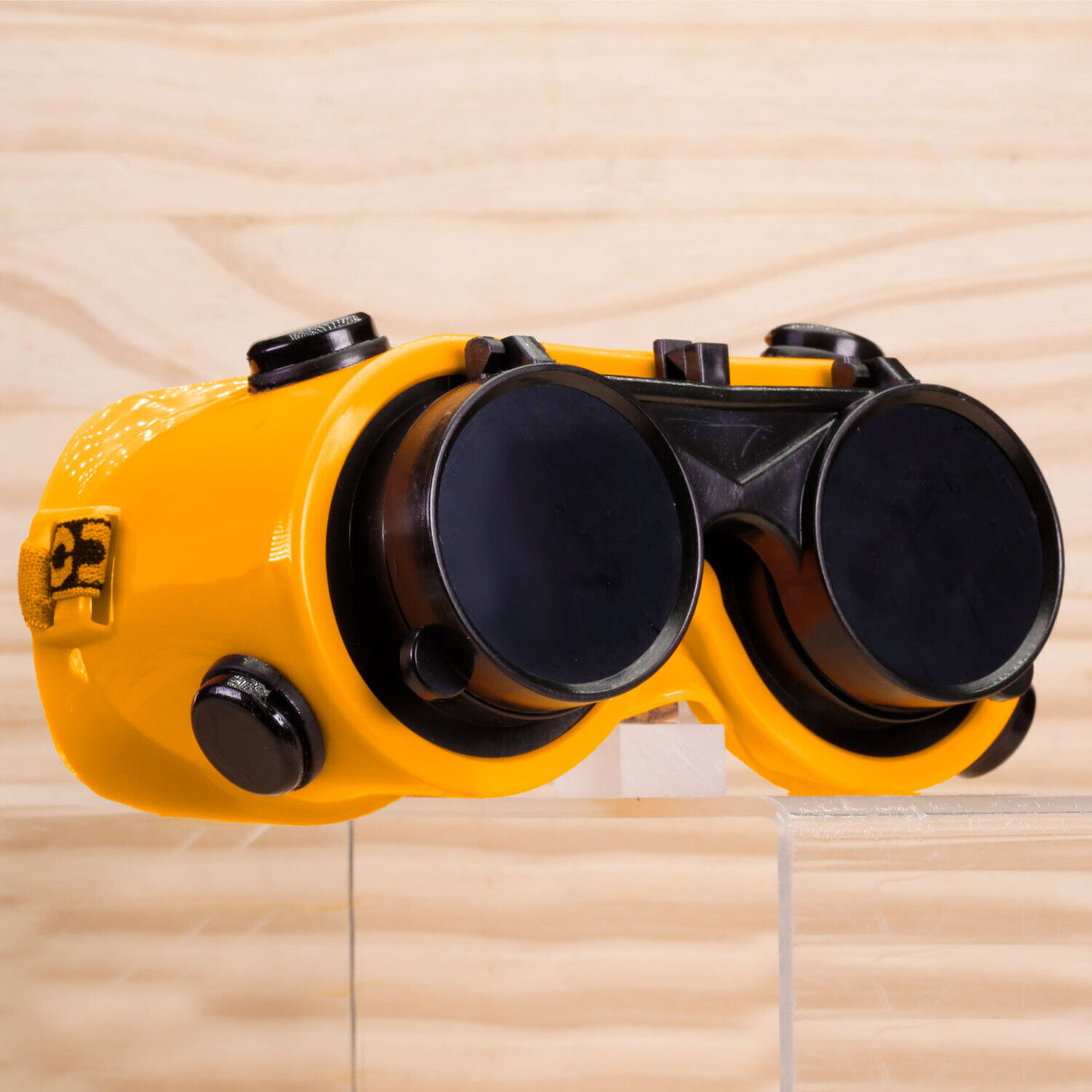 INGCO Welding Glasses with Flip Design, featuring Clear Inner and Colored Outer Lenses for Maximum Eye Safety