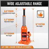 HORUSDY 4-Ton Heavy Duty Hydraulic Bottle Jack with Safety Valve, Engineered Steel Lifting Saddle, and AS/NZS 2693:2007 Certification for Secure and Safe Vehicle Lifting