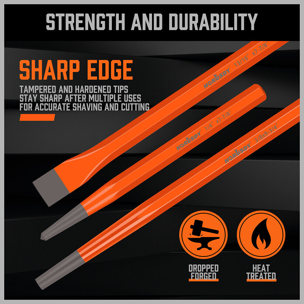 Comprehensive 28-Piece Punch and Chisel Tool Set in Chrome Vanadium Steel