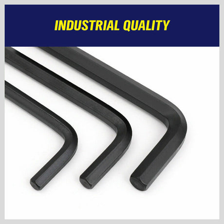 31-Piece Hex Key Set with T-Handle. Durable construction. Comprehensive metric and imperial sizes. Includes carrying case.