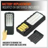 Compact and portable LED Light, perfect for camping, garage work, and auto repairs. Features a handy size of 175cm x 25cm x 73cm, equipped with two magnets for easy mounting, and powered by 9 LED lights for superior brightness.