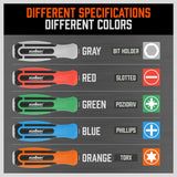 44-Piece Impact Screwdriver Set - Magnetic Hex Key and Torx Bits, high torque, color grip, durable construction.