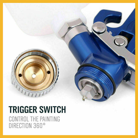 Compact Gravity Mini HVLP Spray Gun with 125mL Capacity - Features 0.8mm Nozzle, Ideal for Precise Paint Projects